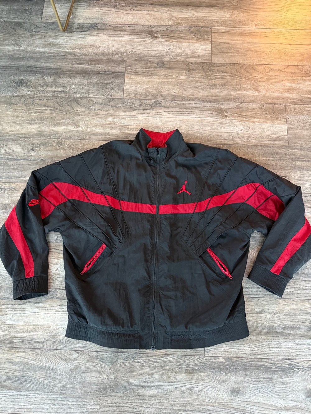 Rare Nike Air Jordan Retro Flight Jacket Men’s Black & Red